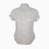 Rampage Y2K Snap Button Shirt – White – Size M