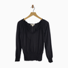 Derek Heart Semi-Sheer Peasant Blouse – Black – Size M