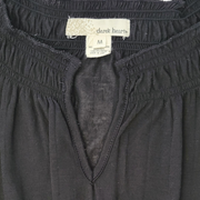 Derek Heart Semi-Sheer Peasant Blouse – Black – Size M