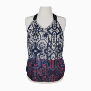 Monteau Los Angeles Boho Print Strappy Back Top – Size L