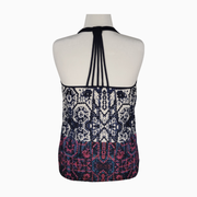 Monteau Los Angeles Boho Print Strappy Back Top – Size L