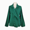 Ashro Women’s Linen Blend Green Draped Wrap Top – Size M – NEW