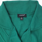 Ashro Women’s Linen Blend Green Draped Wrap Top – Size M – NEW