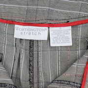 Worthington Stretch Glen Plaid Capri Pants Size 8