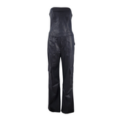Zara Faux Leather Strapless Cargo Jumpsuit