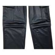 Zara Faux Leather Strapless Cargo Jumpsuit