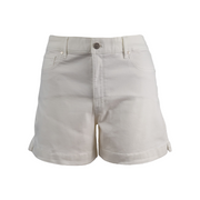 White House Black Market Women's 5" High Rise Shorts, White Size 16 - New; Front view