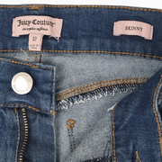 Juicy Couture Skinny Jeans Embellished Crystal Distressed – Size 12