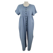Misslook Wide Leg Chambray Jumpsuit