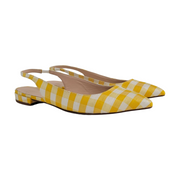 J. Crew Gingham Pointed Toe Slingback Flat Size 7.5