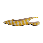 J. Crew Gingham Pointed Toe Slingback Flat Size 7.5