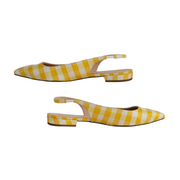 J. Crew Gingham Pointed Toe Slingback Flat Size 7.5