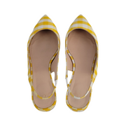 J. Crew Gingham Pointed Toe Slingback Flat Size 7.5