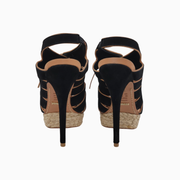 Schutz Women's Ashley Lace-Up Platform Heels – Size 9M