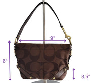 Coach Carly Signature Khaki Mini Handbag