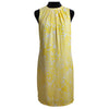 H&M Floral Midi Dress Size 4 Yellow Front View