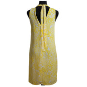 H&M Floral Midi Dress Size 4 Yellow  Back View