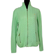 Lauren Ralph Lauren Cable Knit Sweater Jacket Sz L