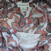 Liz Claiborne Paisley Peasant Blouse
