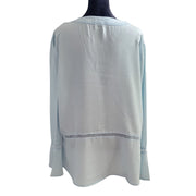 Kim Rogers Long Sleeve Crochet Trim Blouse