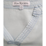 Kim Rogers Long Sleeve Crochet Trim Blouse