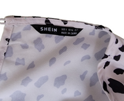 SHEIN Peplum Blouse Size 4 White/Black