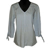 Jones New York Gingham Blouse Sz S